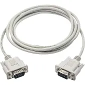 Akyga AK-CO-03 - Seriell kabel - RS-232 (hane) till RS-232 (hane) - 2 m - tumskruvar - vit