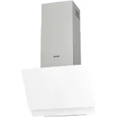 Gorenje Essential WHI649EXGW - Kåpa - vinklad skorsten - bredd: 60 cm - djup: 33.5 cm - utsug och återcirkulering (-) - med inbyggd motor - rostfritt stål/silver