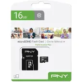 PNY Performance Plus - Flash-minneskort - 16 GB - Class 10 - microSDHC