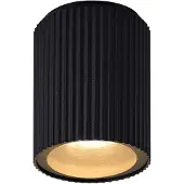 Nordlux Taklampa Kyklop Ripple, svart, aluminium, GU10 dimbar, Svart, Aluminium / grå / zink, Modern, Taklampa