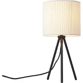 QAZQA Modern stativbordslampa vit med sammetsskärm - Luz