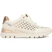Pikolinos för kvinnor. W4R-6707C1 Cantabria träningsskor i läder, offwhite (37), Hud, Vit, Beige, 1 till 3 cm, Nyckelband, Casual