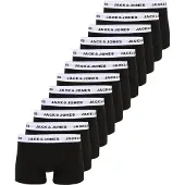 Jack & Jones Boxershorts 'JACSOLID' svart / vit