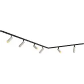 QAZQA Modernt skensystem med 6 spotlights beige 1-fas - Slimline Uzzy