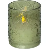 Star Trading LED Blockljus Flamme Leaf | Ø10cm x 12,5cm | grön []