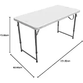 Lifetime Ultra-resistant Folding 122x61x Uv100 56-91.5 Cm Bord