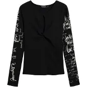 Desigual T-shirt svart / vit