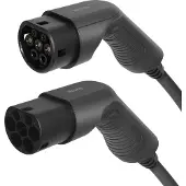 Deltaco laddkabel typ 2 - typ 2, 3 fas, 16A, 3 meter