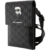 Karl Lagerfeld Saffiano Monogram Ikonik Nft-plånboksväska För Telefon