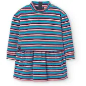Boboli Velour Striped Klänning Med Långa ärmar