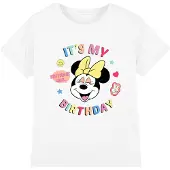 Disney Barn Det är Min Födelsedag Minnie Mouse T-Shirt (Vit)