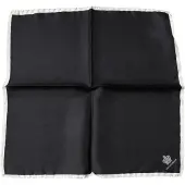 Dolce&Gabbana Svart krona logo fyrkantig näsduk scarf