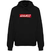 Diesel Arrow Logo Svart Caviar Hoodie