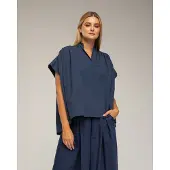 Tantra Oversized kortärmad topp med veck
