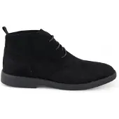Infinity Leather Svarta premium herrstövlar i ökenstil i mocka, Chukka