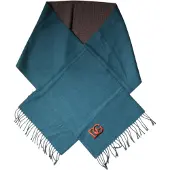 Dolce&Gabbana Blå Grön Ylle Fransen Wrap Sjal Scarf