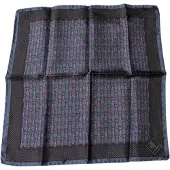 Dolce&Gabbana Mörkblå skalbagge fyrkantig näsduksscarf