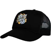 Santa Cruz Flaming Dice Dot Meshback Keps