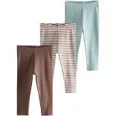 Next Leggings ljusbeige / himmelsblå / choklad / mörkbrun