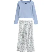Next Pyjamas azur / ljusblå / vit