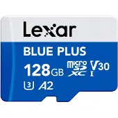 Lexar MicroSDXC 128GB Blue Plus UHS-I with adapter 170MB/s read C10/A2/V30