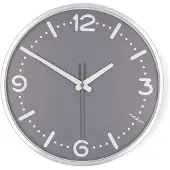 Nedis Väggklocka | Diameter: 300 mm | Aluminium | Tyst rörelse | Metall