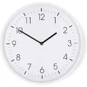 Nedis Väggklocka | Diameter: 300 mm | Plast | Tyst rörelse | Vit