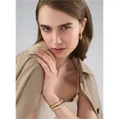 Lumoava BonBon guldpläterat silver bangle armband L63252400590