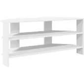 vidaXL HörnTVSkåp Vit 102x40,5x45cm Konstruerat trä