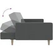 vidaXL Bäddsoffa 2-sits ljusgrå tyg