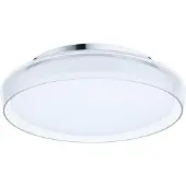 Paulmann Luena, Rund, Innertak/vägg, Infälld, Krom, Vit, Glas, Metall, Badrum