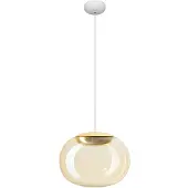 Stilnovo Glas pendellampa La Mariée, dimbar, Mässing / guld, Vardagsrum / matsal, Glas, Design, Pendellampa