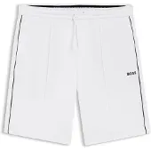 BOSS Cotton-blend shorts with piped trims