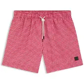 BOSS Printed swim shorts with logo badge