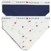 Tommy Hilfiger 2 Pack Signature Print Logo Waistband Briefs