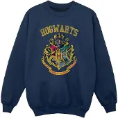 Harry Potter Filled Crest Varsity-tröja för flickor (Marinblått)