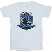 Harry Potter T-shirt i bomull med Ravenclaw-märke på bröstet (Vit)