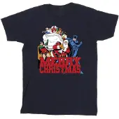 DC Comics Batman Merry Christmas Comic T-shirt för herrar (Marinblått)