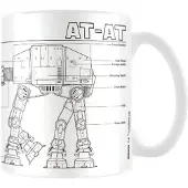 Star Wars AT-AT Sketch Mug (Vit/Svart)