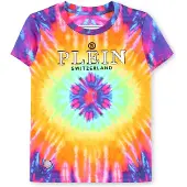 Philipp Plein T-shirt med rund halsringning, batikfärgad