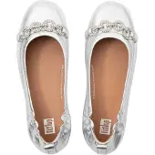 FitFlop Fit Flop Dam/Ladies Allegro Sparkle Ballerina Flats (Silver)