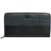 Dolce&Gabbana Svart Blå Exotisk Läder Män Continental Clutch Plånbok