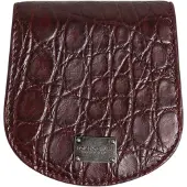 Dolce&Gabbana Burgundy Exotisk Skinnmynt Kondomfack Hållare Plånbok