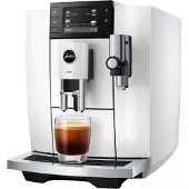 Jura E8 (ED), Espressomaskin, 1,9 l, Kaffebönor, Inbyggd kvarn, 1450 W, Vit