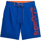 Superdry för män. M3010224A Klassisk badbyxa blå (S), Strandkläder, Återvunnen polyester
