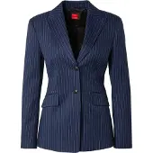 HUGO Regular-fit blazer with pinstripe