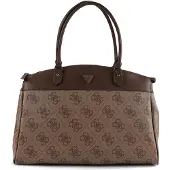 GUESS Tote-väska Latte-logotyp/Brown