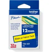 Brother TZe-631 Märkband PET Bandfärg: Gul Skriftfärg: Svart 12 mm 8 m
