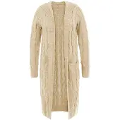 Imily Bela Stickad kappa beige