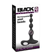 Black Velvets - analvibrator med pärlor - svart